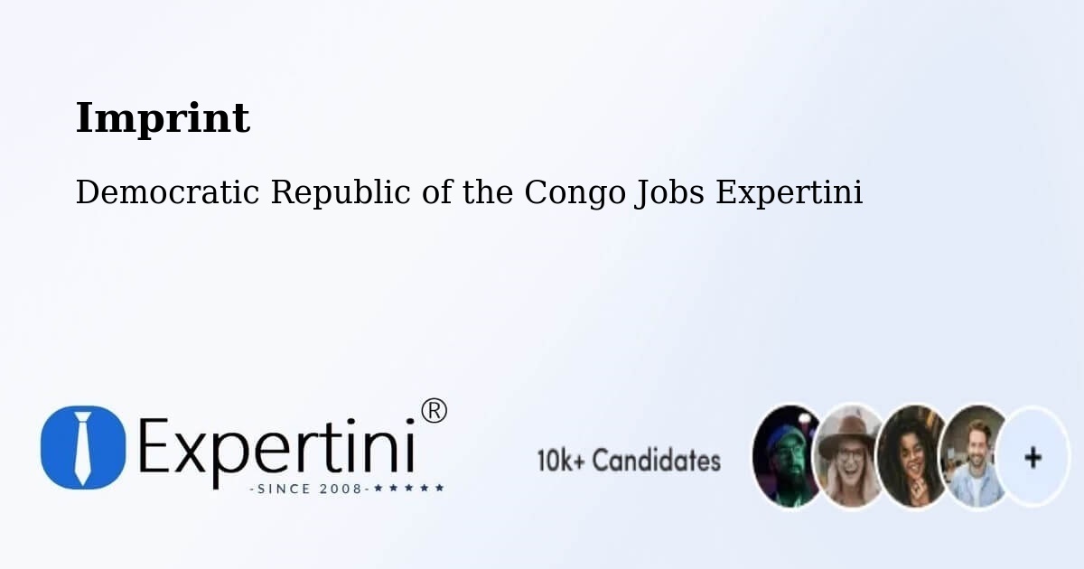 Imprint – Isiro - Democratic Republic of the Congo Jobs Expertini